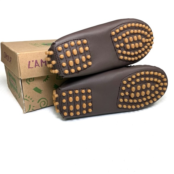 L'Amour Kids Brown Tassel Loafers - Picture 3 of 6